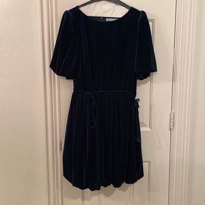 Dark Green Antonio Melani Velvet Bubble Dress